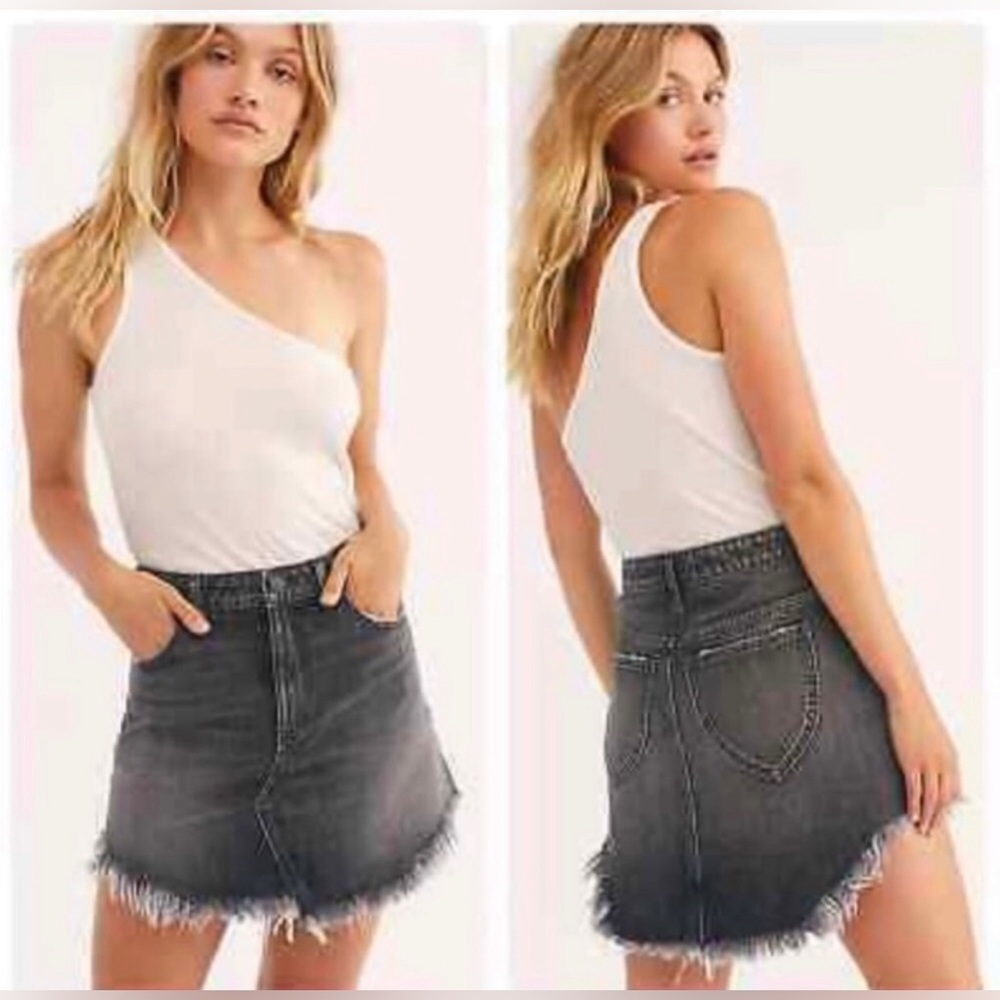 🌟HP🎉 Free People We The Free Bailey Fringe Mini Skirt- NWOT
